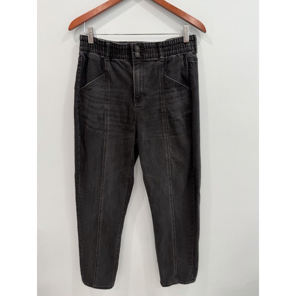 American Eagle Women's Size 10 Black Denim Straight Leg Jeans High Rise Y2K